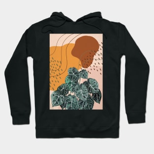 Mid Century Modern, Abstract Botanical Illustration Hoodie